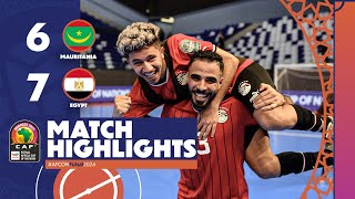 AFCON Futsal 2024 | Mauritania 6-7 Egypt | Matchday 3