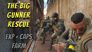 Fallout 4: The Big Gunner Rescue: EXP & Bottle Caps Farm