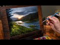 Landscape Painting Step by Step - Sunrise River Oil Study
