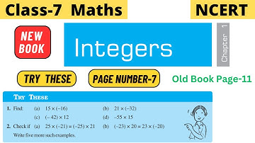Class 7 Maths Chapter 1 Integers | Try these page 7 solution | Try these page 11 solution