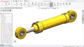 Solidworks tutorial | Sketch Hydraulic Cylinder in Solidworks