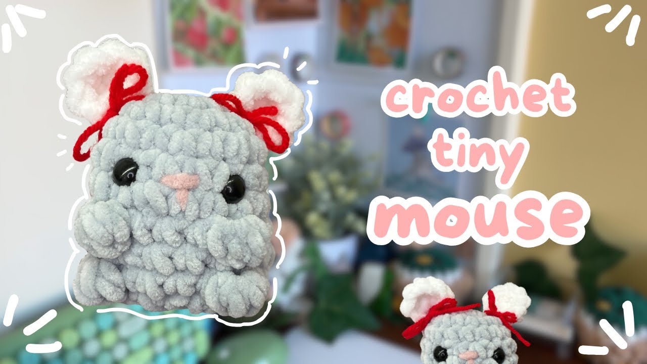 crochet tiny mouse tutorial! Beginner-friendly! Almost no sew! No magic rings!