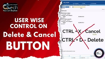 User Wise Control ON Delete and Cancel button in Tally Prime