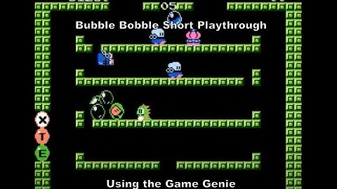 Bubble Bobble Short Playthrough using the Nes