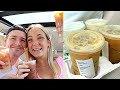 Trying My Subscribers Starbucks + Dunkin Drinks!