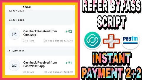 Unlimited refer bypass script new earning app instant paytm cash