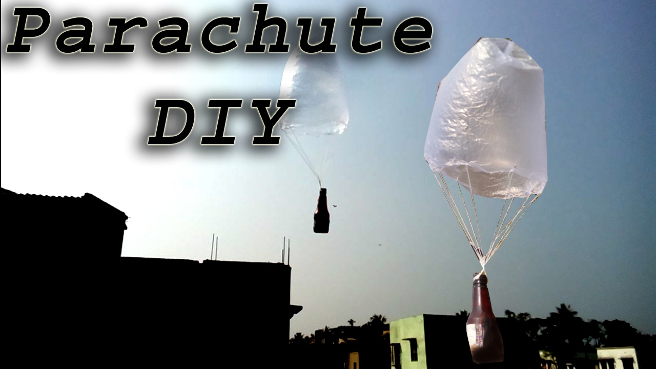 Homemade parachute DIY:how to make parachute - YouTube