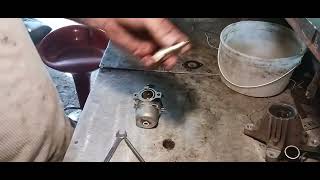 how to take carburetor off and clean it on la105 John Deere riding lawn mower 19.5 hp b&s motor