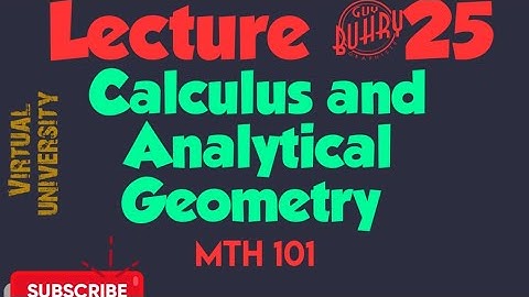 Calculus & Analytical Geometry : The area problem ¦¦Integration¦¦ Lecture #25||virtual university