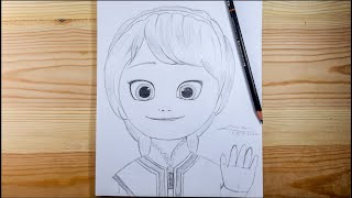 رسم السا صغيرة أميرة ديزني بالرصاص || how to draw little Elsa princess frozen