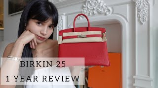 Hermes Birkin 25 Gold on Gold 🔑😱  Unboxing, What Fits, When Worn 