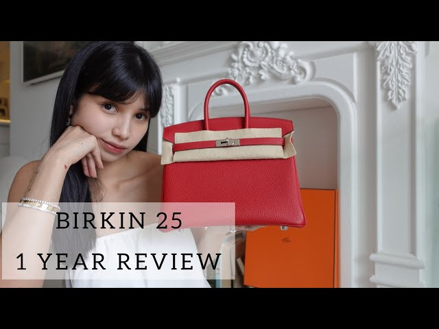 Hermès Birkin 25 Review - 1 Year Wear & Tear / How to get rid of