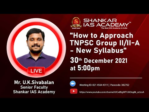 How to Approach TNPSC Group II/II-A - New Syllabus || Shankar IAS Academy