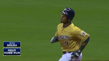 CHC@MIL: Segura smacks a solo homer to left-center