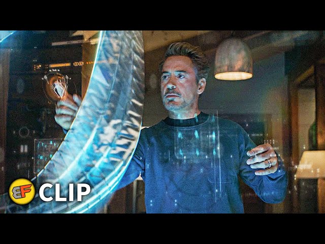 Tony Stark Figures Out Time Travel Scene | Avengers Endgame (2019) IMAX Movie Clip HD 4K class=