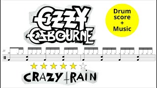 Ozzy Osbourne - Crazy Train [DRUM SCORE + MUSIC]