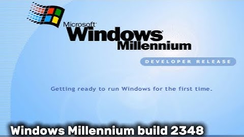 Windows Millennium Developer Release(pre-beta) build 2348