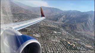 Southwest Boeing 737-800 (very mountainous and scenic) Takeoff Palm Springs Intl. (KPSP)