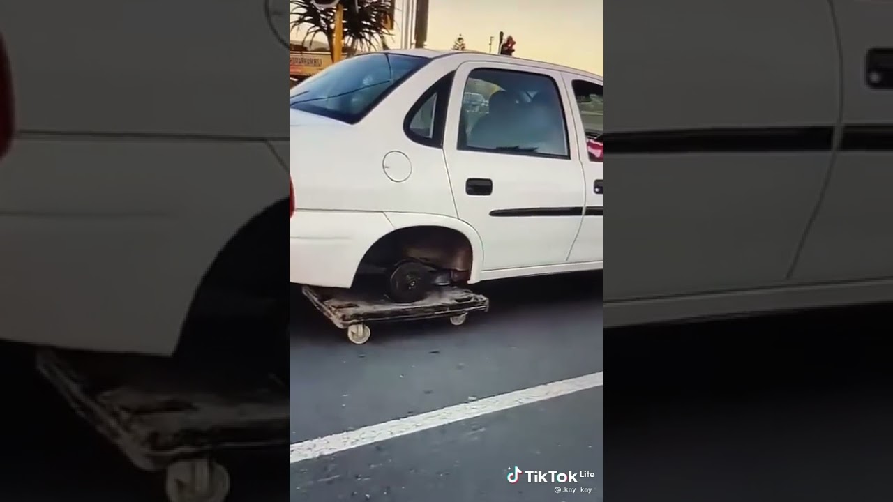 Opel Corsa with trolley wheels