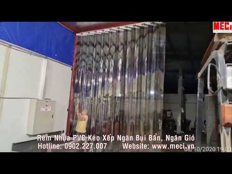 Video Rèm Nhựa PVC Kéo Xếp Ngăn Bụi Nhà Xưởng - youtube