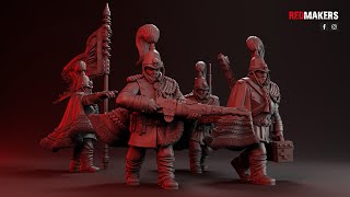 Royal Regiment - Command Squad of the Imperial Force. Models for 3D printing.