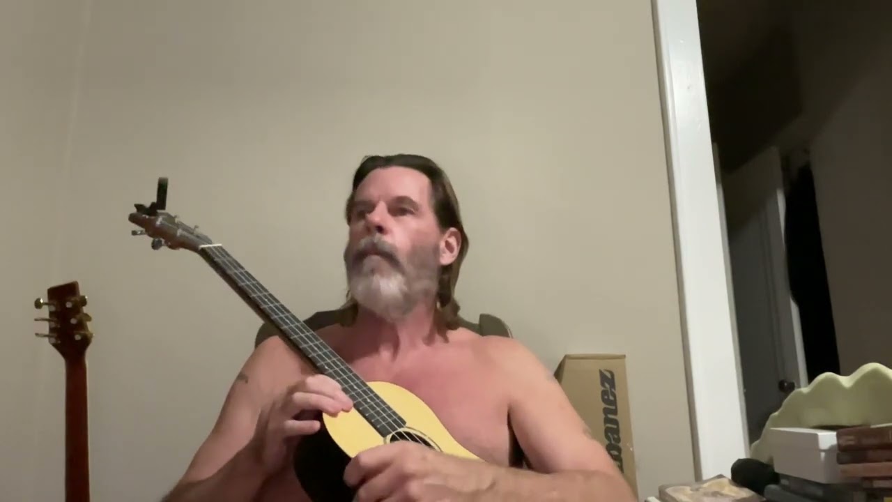 December 9, 2023,,,,,((  Upside Down Baritone Ukulele.  ))  Open D.