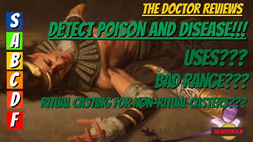 Are There Uses For The First Level Spell Detect Poison and Disease in Dungeons and Dragons 5E