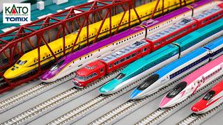 TOMIXとKATOの素晴らしいNゲージ鉄道コレクションを開封！日本を代表する4つの人気列車が対決！EF66電気機関車、E259系、小田急ロマンスカー3100形NSE、D51蒸気機関車！