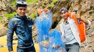 Thả Lưới Gành Đá Trúng Mánh Ổ Cá Dìa - Toàn Đen Sơn Dược Vlog