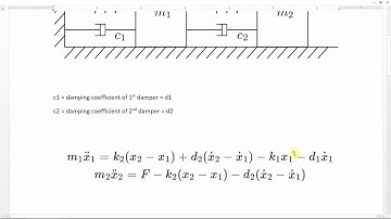How to design two Mass Damper Spring System in Simulink?