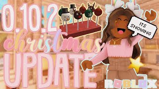 NEW BLOXBURG CHRISTMAS UPDATE! 0.10.2 *INTERACTIVE Inflatables, Cake POPS, Elf HUNT & More* Roblox