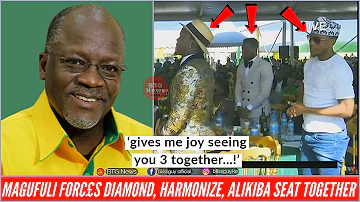 DIAMOND PLATNUMZ, HARMONIZE AND ALIKIBA FORC£D TO SIT TOGETHER BY MAGUFULI |BTG News