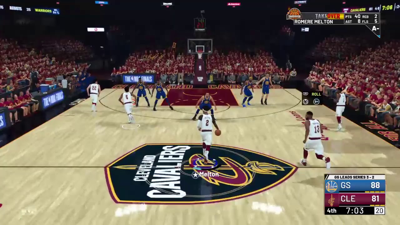 Game 6 NBA Finals cavs vs warriors NBA2k Hall of fame - YouTube