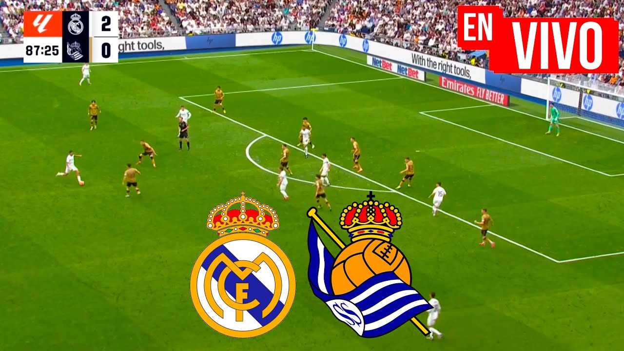 🔴 REAL MADRID VS REAL SOCIEDAD EN VIVO / JUEGA MBAPPE LA LIGA ESPAÑOLA ...