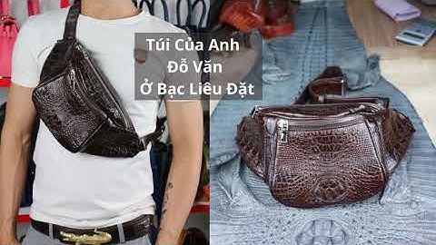 Túi bao tử da Cá Sấu khách hàng ở Bạc Liêu đạt ở xưởng chuyên da cá sấu Konavis