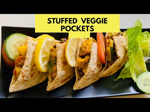 Healthy Veggie Pocket with only 2 Ingredients 🤔| (Hindi/Urdu/with English Subtitles)|