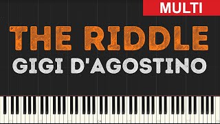 Gigi D&#39;agostino - The Riddle (Instrumental Tutorial) [Synthesia]