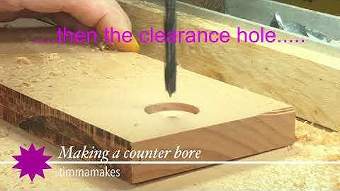 Drilling a counterbore