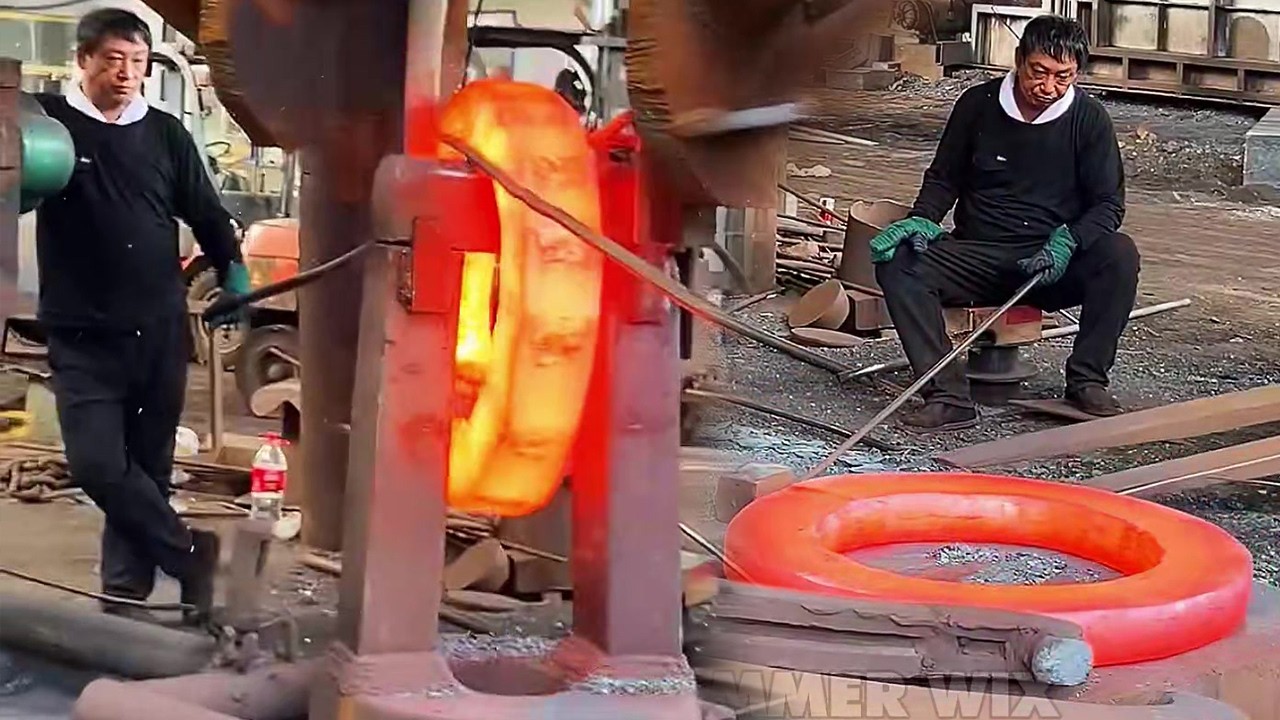 The Process Of Forging Steel Using Giant Hydraulic Hammers Part 599 ...