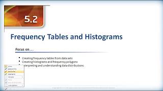 Math 2201 - Ch.5 Sec.5.2 - Frequency Tables and Histograms - Instruction