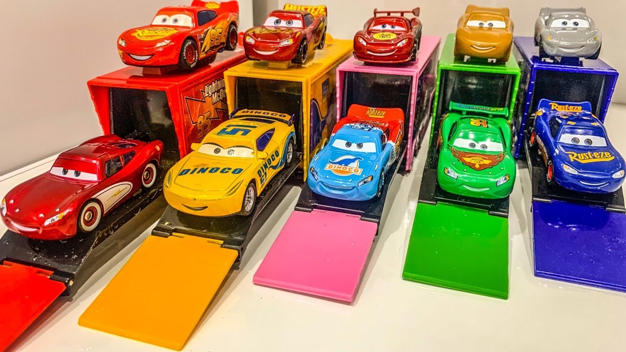 Disney Pixar Cars Lightning Mcqueen, Dinoco, Mater, Tex, Sarge, Finn, Frank, Guido, Mack, DJ, Wingo