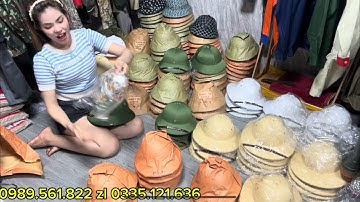 CHỈ VỚI 70 CÀNH MÀ SỞ HỮU CÁI MŨ CỐI  TÀU GABADIN MŨ CỐI BÁC HỒ MÀU VÀNG MÀU TRẮNG MŨ CỐI 70K 