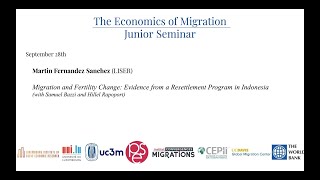 The Economics of Migration, Junior Seminar (session 7, 28/9/2020)