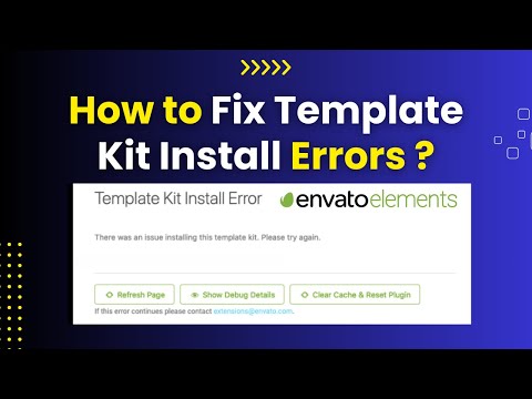 How to Fix Template Kit Install Error in WordPress | Envato Elements WordPress Error