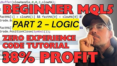 Beginner MQL5 Trading Bot Code - Moving Average Part 2 #algotrading #stockmarket