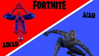 Ranking Every Spider-Man Suit in Fortnite