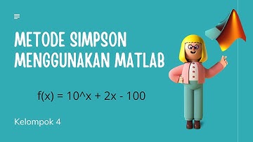 (85) 10.6.3 Integrasi dan diferensiasi numerik Simpson f(x) = 10^x+2*x-100 menggunakan Matlab