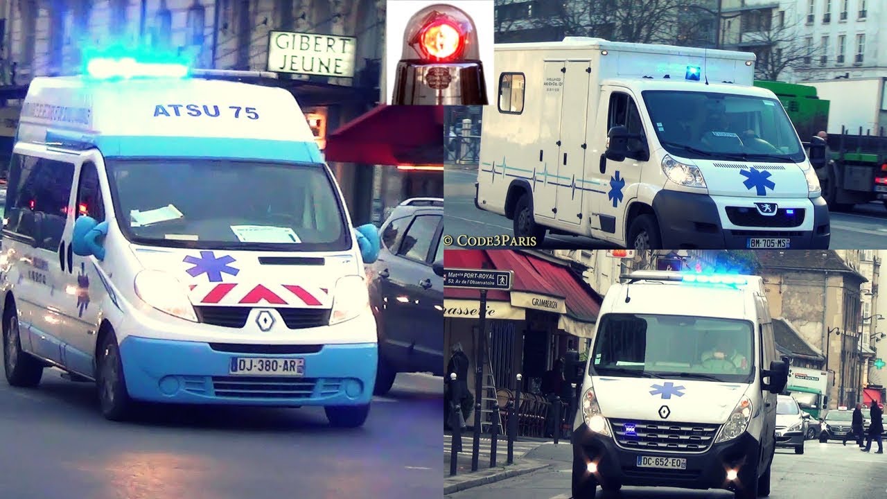 Ambulances privées - Compilation  // Private Ambulances Responding in Paris