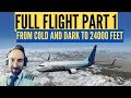 Real Boeing Pilot - 737 Simulator Full Flight PART1 [Cold and Dark Up to 24000 feet].