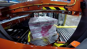 FL1000SW Floor Level Palletizer + Integrated Stretch Wrapper Montage Video